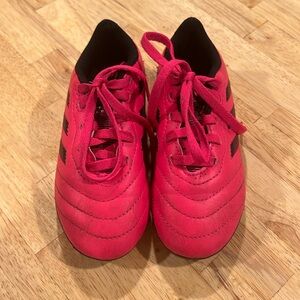 Pink Adidas soccer cleats size 10